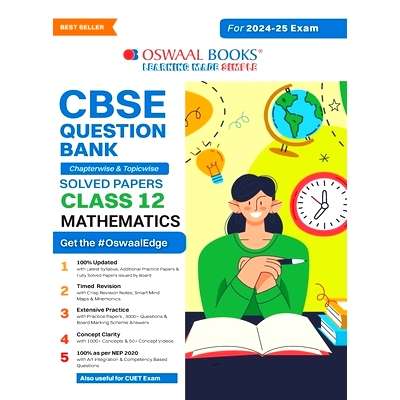预订 Oswaal CBSE Question Bank Class 12 Mathematics, Chapterwise and Topicwise Solved Papers For Board Exams 2025: 97893