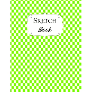 预订 Sketch Book: Checkered Sketchbook Scetchpad for Drawing or Doodling Notebook Pad for Creative Artists Lime Green Wh