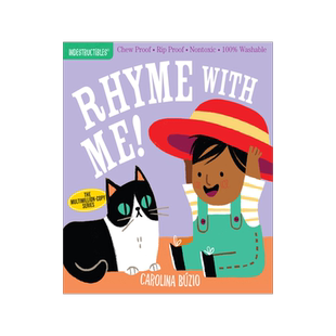 现货 英文原版 防水无毒可咬婴幼儿玩具书：押韵词 撕不烂 低幼启蒙绘本 Indestructibles: Rhyme with Me!