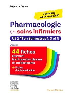 预订 Pharmacologie en soins infirmiers : l’essentiel en un coup d’oeil, UE 2.11 en semestres 1, 3 et 5 : 44 fiches cou