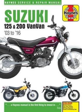 [预订]Suzuki RV125/200 VanVan (03 - 17) Haynes Repair Manual 9781785213557