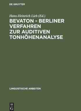 【预订】BEVATON - Berliner Verfahren zur auditiven Tonhöhenanalyse 9783484302051