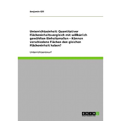 预订 Quantitativer Flächeninhaltsvergleich mit willkürlich gewählten Einheitsmaßen. Können verschiedene Flächen de