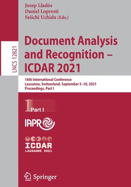 【预订】Document Analysis and Recognition – ICDAR 2021 9783030865481