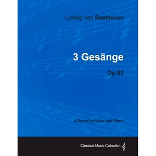 Op.83 Ludwig Beethoven and 9781447440314 预订 Voice Ges Van Score Nge Piano for