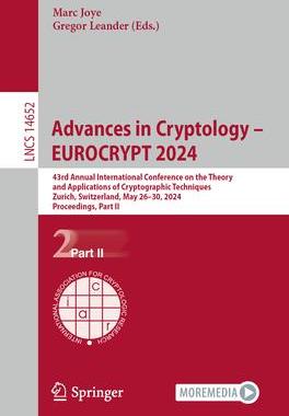 预订 Advances in Cryptology – EUROCRYPT 2024