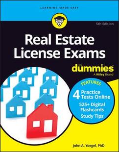 Dummies Exams Practice Estate 預(yù)訂 License 525 Online Flashcards Real for Book 9781394204113