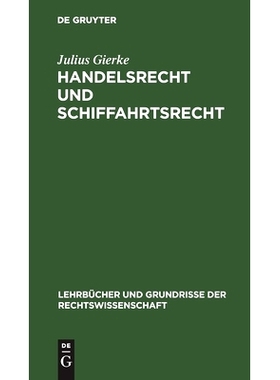 预订 Handelsrecht und Schiffahrtsrecht: 9783111165943