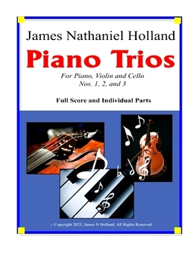 预订 Piano Trios: For Piano, Violin, and Cello Nos. 1, 2, and 3 Full Score and Individual Parts: 9798860007611