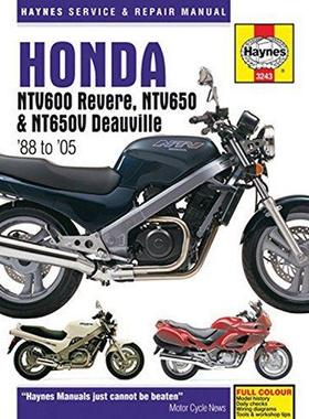 [预订]Honda NTV600 Revere, NTV650 & NT650V Deauville (88 - 05) Haynes Repair Manual 9781785210402