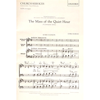 预订 Communion Service: ’The Mass of the Quiet Hour’ 宁静时刻的弥撒：混合之声: 9780193515352