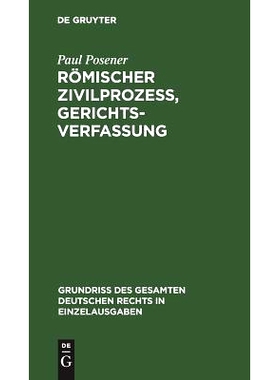 预订 Römischer Zivilprozeß, Gerichtsverfassung: 9783111169736