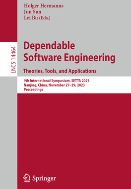 预订 Dependable Software Engineering. Theories, Tools, and Applications