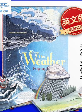 预售 英文立体书 天气 儿童季节认知启蒙 精装触摸故事书 原装进口书 送礼收藏 The Weather Pop-up Book Maike Biederstaedt