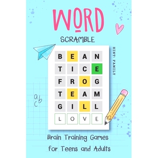 for Ages Word Teens Games Brain Book and Activity Training Puzzle Scramble 预订 9798876101136 Adults