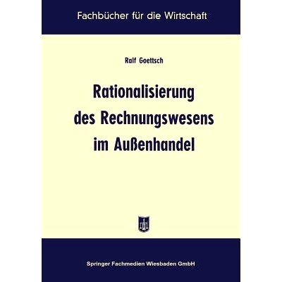 预订 Rationalisierung des Rechnungswesens im Außenhandel: 9783663009610