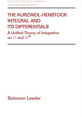 【预订】The Kurzweil-Henstock Integral and Its Differential