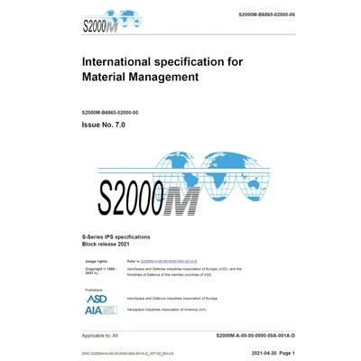 预订 S2000M, International specification for Material Management, Issue 7.0: S-Series 2021 Block Release 9788419125293