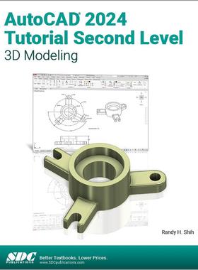 [预订]AutoCAD 2024 Tutorial Second Level 3D Modeling 9781630576080