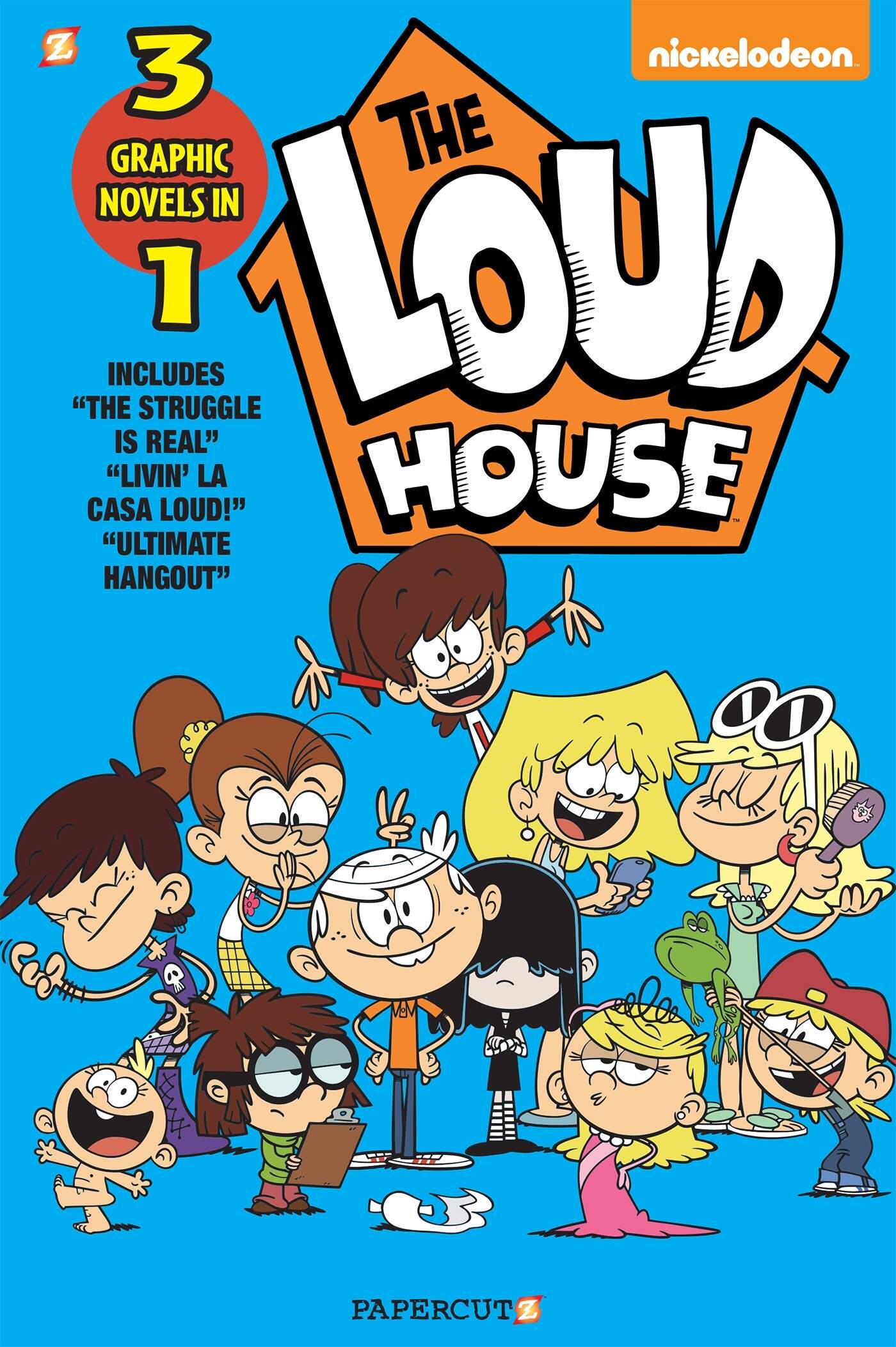 英文原版 喧闹一家亲3 漫画3本合集 劳德之家 the loud house 3-in-1