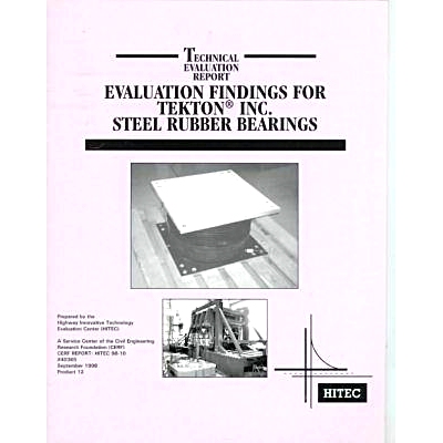 预订 Evaluation Findings for Tekto, Inc. Steel Rubber Bearings: Technical Evaluation Report: 9780784403655