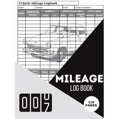 预订 Mileage Log Book: Mileage Odometer For Small Business And Personal Use A Complete Mileage Record Book, Daily Mileag