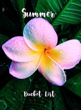 预订 Summer Bucket List: Pink Plumeria Flower Design Summer Bucket List Scrapbook Includes summer reading lists, trip li