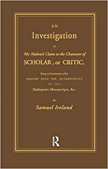 【预售】Investigation into Mr. Malone’s Claim to Charter of Scholar