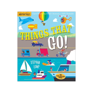 现货 Indestructibles: Things That Go! 防水婴幼儿玩具书 交通工具 英文原版进口书