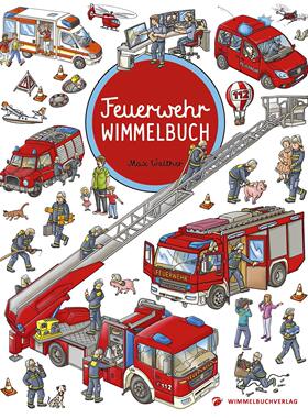 现货 Wimmelbuch全景大发系列儿童版 消防队 2岁以上绘本纸板书 找找看观察力专注力训练 职业认知生活常识 Feuerwehr