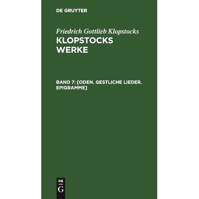 预订 [Oden. Gestliche Lieder. Epigramme]: 9783112424971
