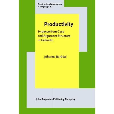 预订 Productivity: Evidence from Case and Argument Structure in Icelandic 生成性:来自冰岛语中的格与论元结构的证据: 97890