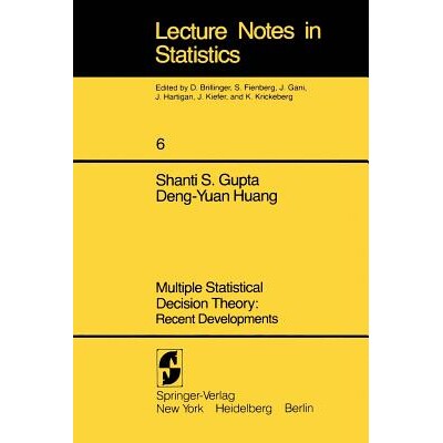 预订 Multiple Statistical Decision Theory: Recent Developments Recent Developments 9780387905723