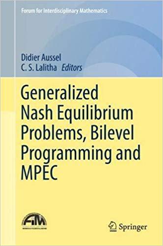 nash equilibrium,price floor 【预售】generalized nash equilibrium problem.