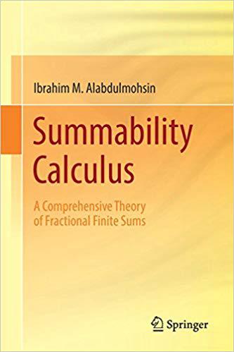 【预售】Summability Calculus