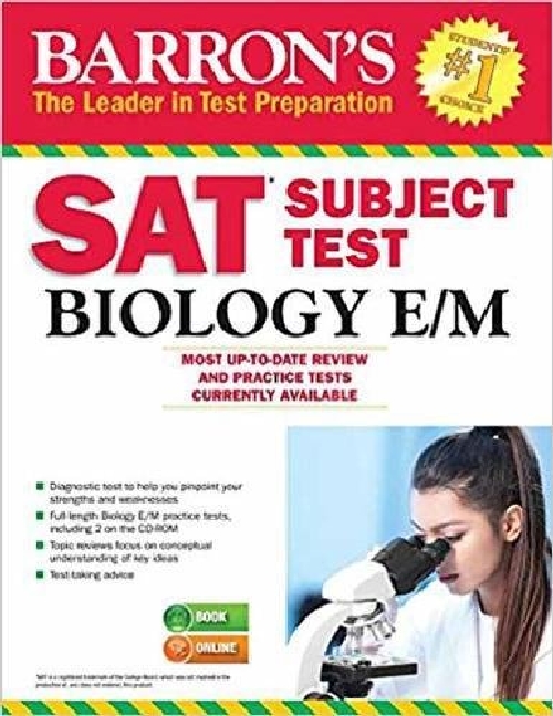 Barron’s SAT Subject Test Biology E/M, 6th Edition 英文原版 巴朗SAT学科考试，生物E/M，第6版