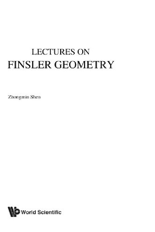 【预订】Lectures on Finsler Geometry