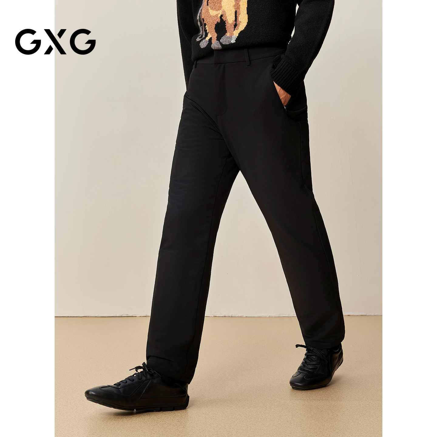 GXG男装 商场同款小脚休闲西裤 2025年冬季新品G25X024139
