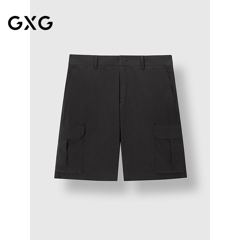 GXG男装 宽松直筒短裤耐磨工装裤休闲男裤25年夏季新品G25X222024