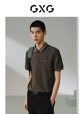 GXG男装 线下热卖 含桑蚕丝polo衫男士 24年夏季新品G24X242022