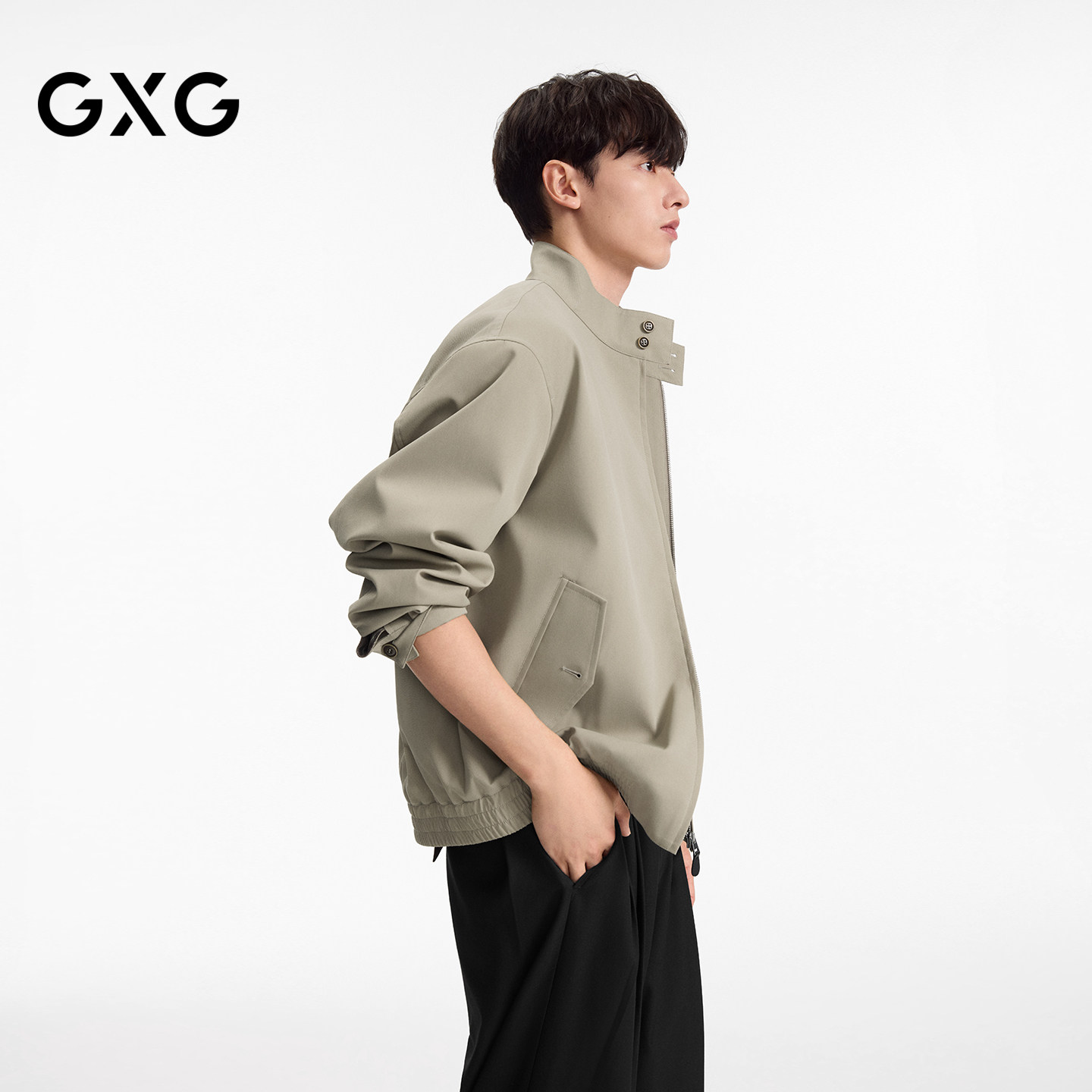 GXG男装  微廓行政哈灵顿夹克通勤茄克休闲外套 2026秋季新品