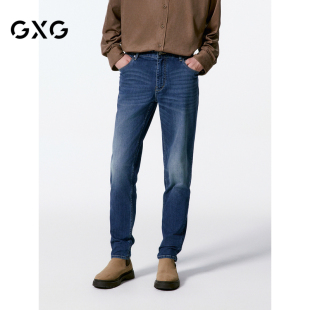 百搭长裤 GXG男装 水洗直筒牛仔裤 经典 24年秋G24X053029 商场同款