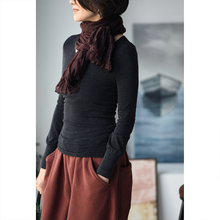 特●T3333C 休闲百搭舒适弹力修身大圆领包身打底T恤女秋米兰宣言