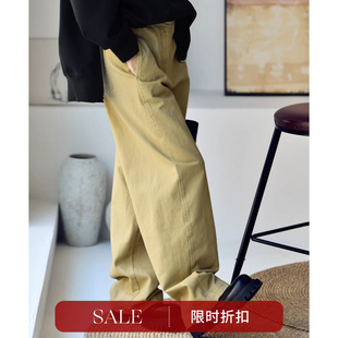 女米兰宣言 洋气立体剪裁香蕉休闲裤 K5579C日系工装 纯棉弯刀休闲裤