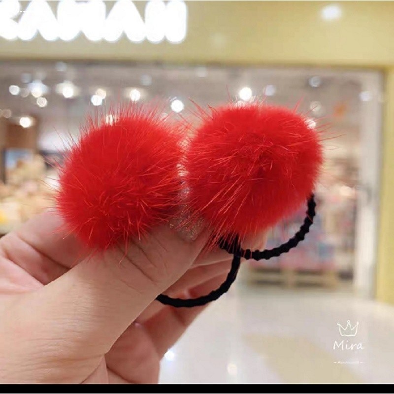 儿童可爱毛球宝宝丸子头发圈女孩大红喜庆女孩小头绳,饰品/流行首饰/时尚饰品新,发饰,淘宝优惠券,粉丝福利购,淘宝优惠卷