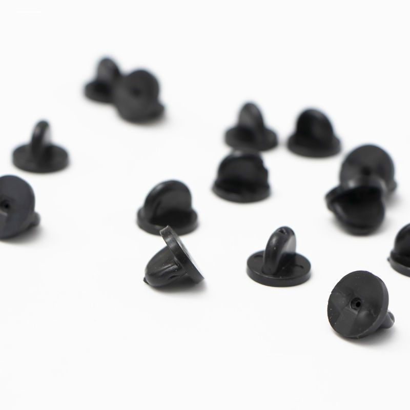 通用胸针扣配件 扣针 蝴蝶扣 金属橡胶徽章卡扣 手工DIY饰品零件