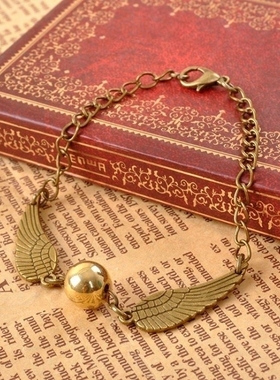 哈利波特手链金色飞贼项链电影周边礼物复古格兰芬多纪念品