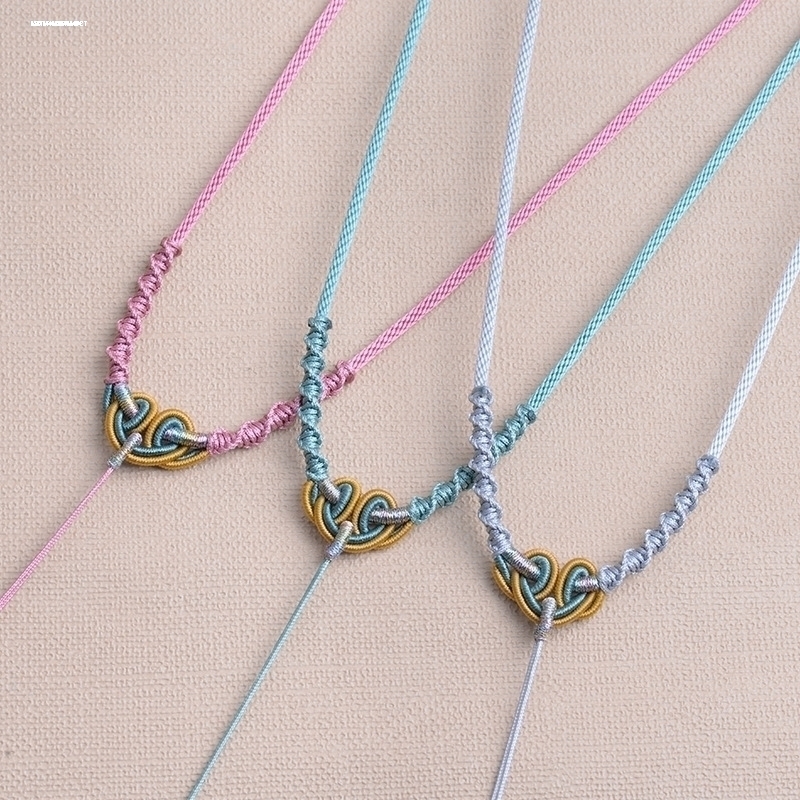 吊坠绳玉器编织结挂绳可调玉中国风平安扣手编绳毛衣链diy