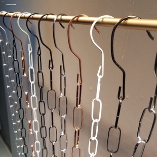 金属服装店S勾挂衣铁链展示链子挂衣服链条 连接挂钩 吊环 铁圈