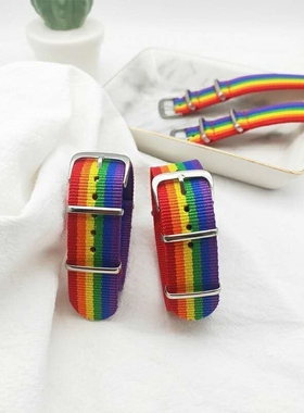 泫雅风原宿彩虹表带心土酷蹦迪炫酷原宿情侣闺蜜手环手带